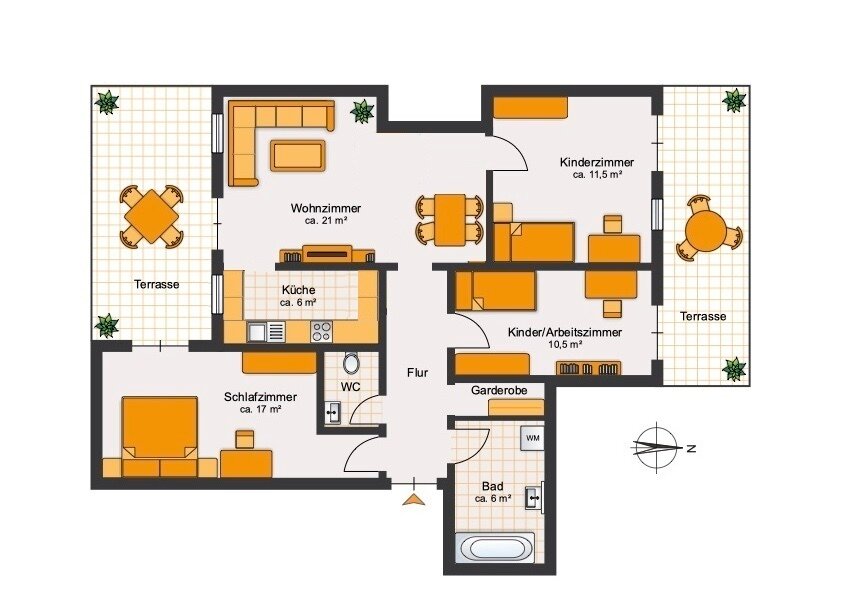 Terrassenwohnung zum Kauf provisionsfrei 260.000 € 4 Zimmer 90,6 m²<br/>Wohnfläche Liebertwolkwitz Leipzig 04288