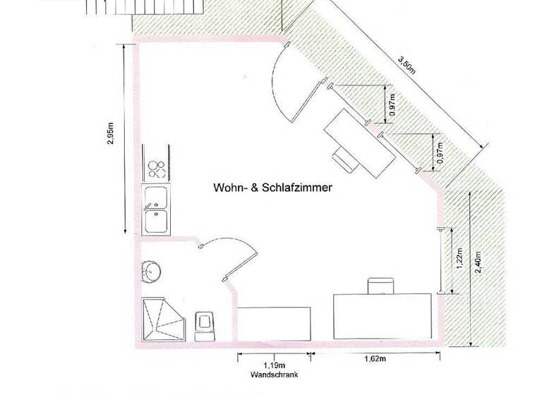 Studio zum Kauf 65.800 € 1 Zimmer 27,2 m² Freiberg 09599
