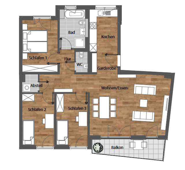 Wohnung zum Kauf provisionsfrei 180.000 € 4 Zimmer 103 m²<br/>Wohnfläche ab sofort<br/>Verfügbarkeit Adam-Marsch-Straße Bieber Offenbach am Main 63073