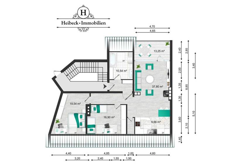 Wohnung zum Kauf 650.000 € 3 Zimmer 97 m² 4. Geschoss Steglitz Berlin 12167