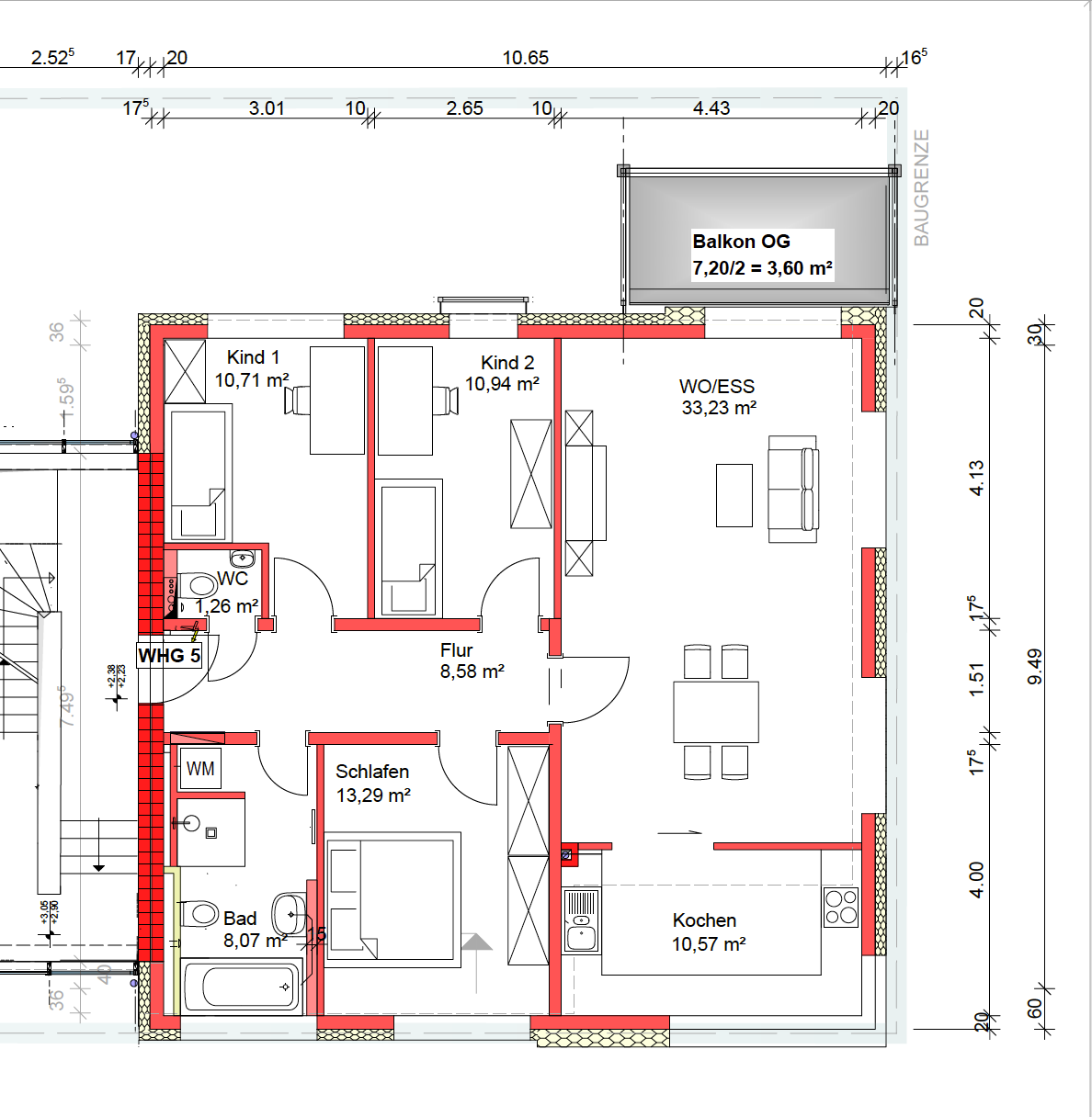 Wohnung zur Miete 1.450 € 4 Zimmer 100 m²<br/>Wohnfläche 1.<br/>Geschoss 01.04.2025<br/>Verfügbarkeit Siemensstraße 10 Ladenburg 68526