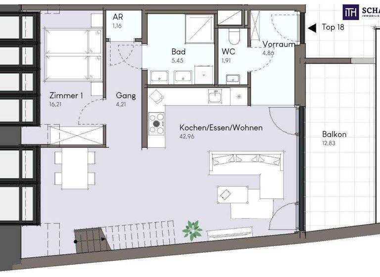 Wohnung zum Kauf - Erstbezug 550.000 € 2 Zimmer 76,8 m² 2. Geschoss Doktor Karl Renner-Platz Traiskirchen 2514