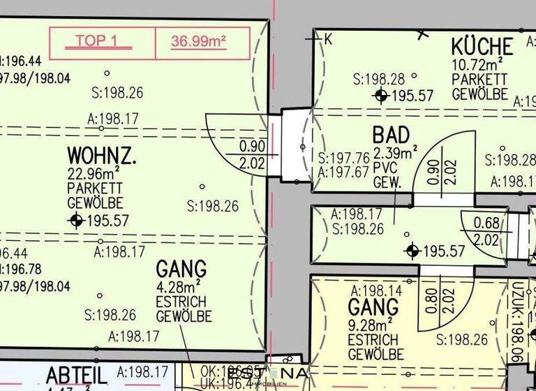 Wohnung zur Miete - Erstbezug 410 € 1 Zimmer 37 m² EG Hamerlingstraße Krems an der Donau 3500