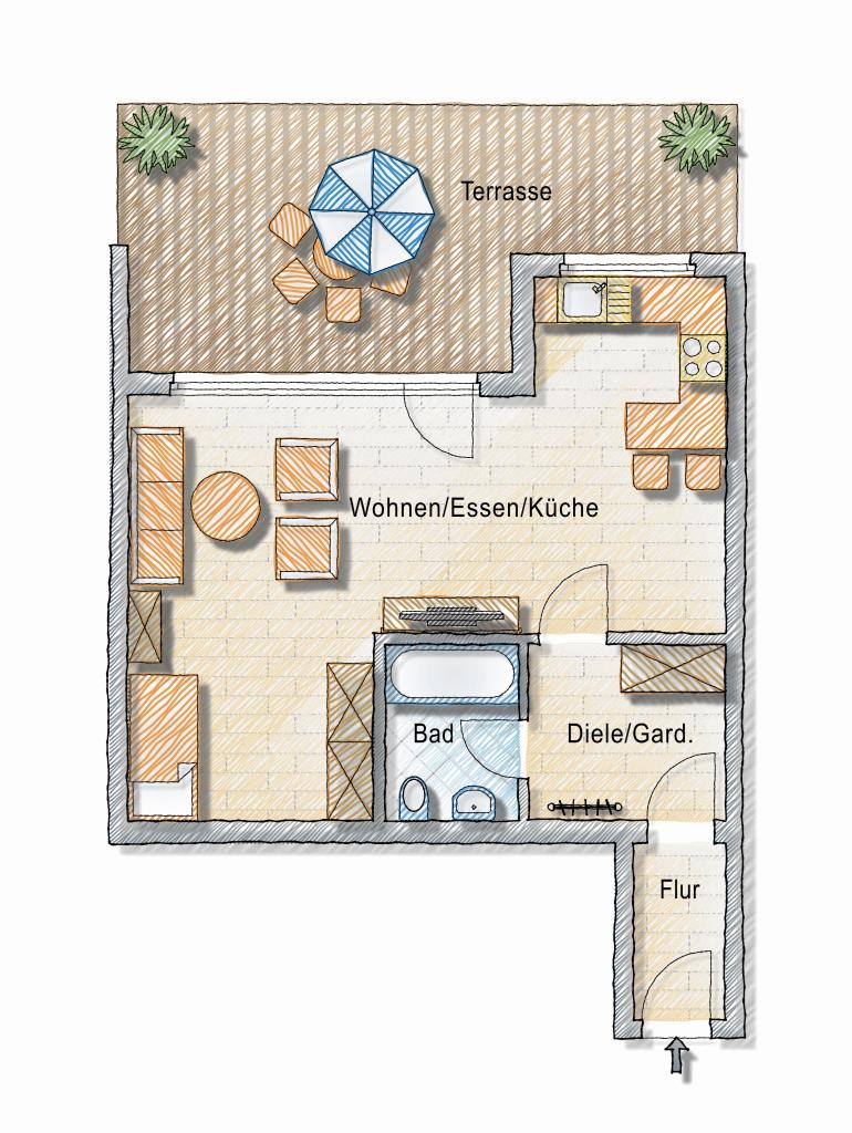 Wohnung zum Kauf 158.000 € 1 Zimmer 47 m²<br/>Wohnfläche Rolandstraße 9e Wedel 22880