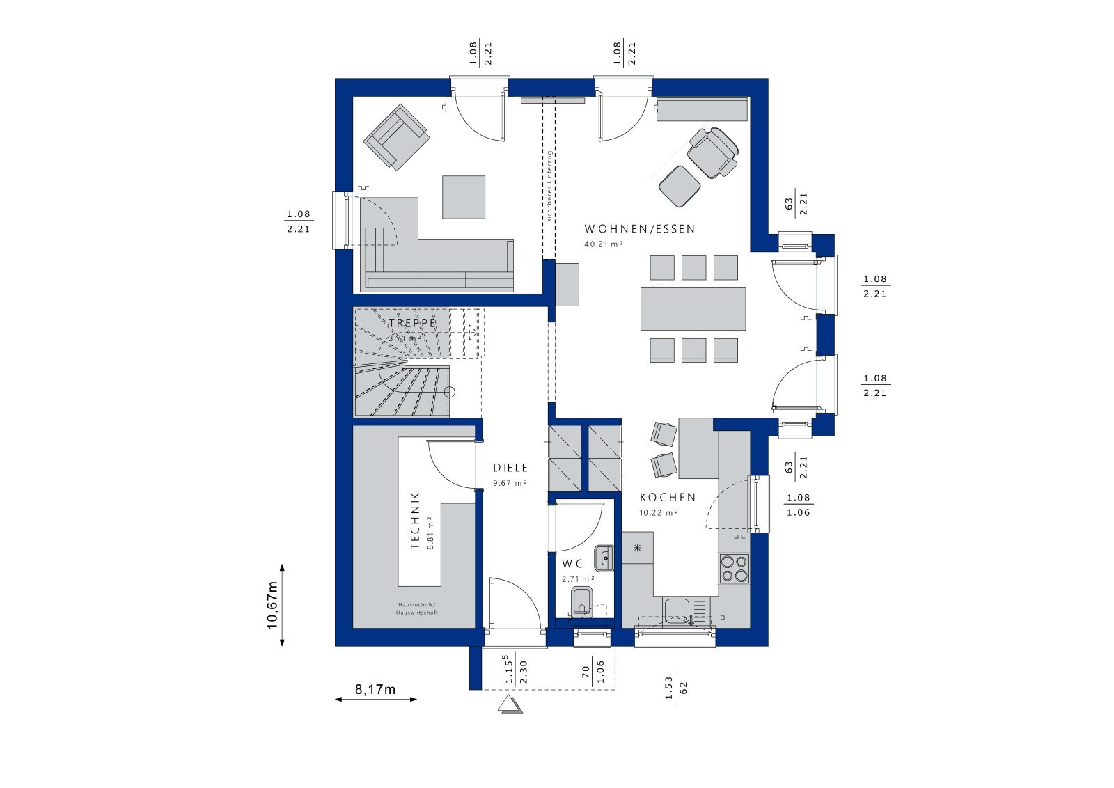 Einfamilienhaus zum Kauf 473.869 € 4 Zimmer 142,1 m²<br/>Wohnfläche 623 m²<br/>Grundstück Hondingen Blumberg 78176