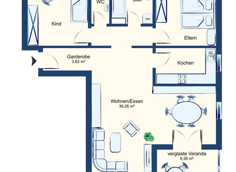 Wohnung zum Kauf 310.000 € 3 Zimmer 82,7 m² 1. Geschoss Reichsstraße 26c Lustenau 6890