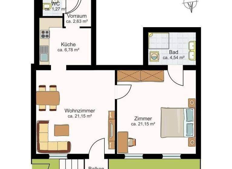 Wohnung zum Kauf 273.000 € 2 Zimmer 58,8 m² EG Mödling 2340