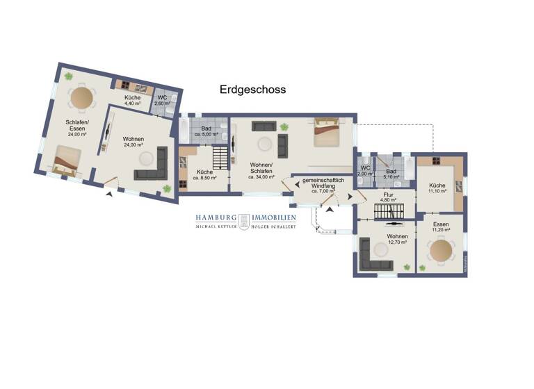 Mehrfamilienhaus zum Kauf 435.000 € 10 Zimmer 206 m² 532 m² Grundstück Bad Bramstedt 24576