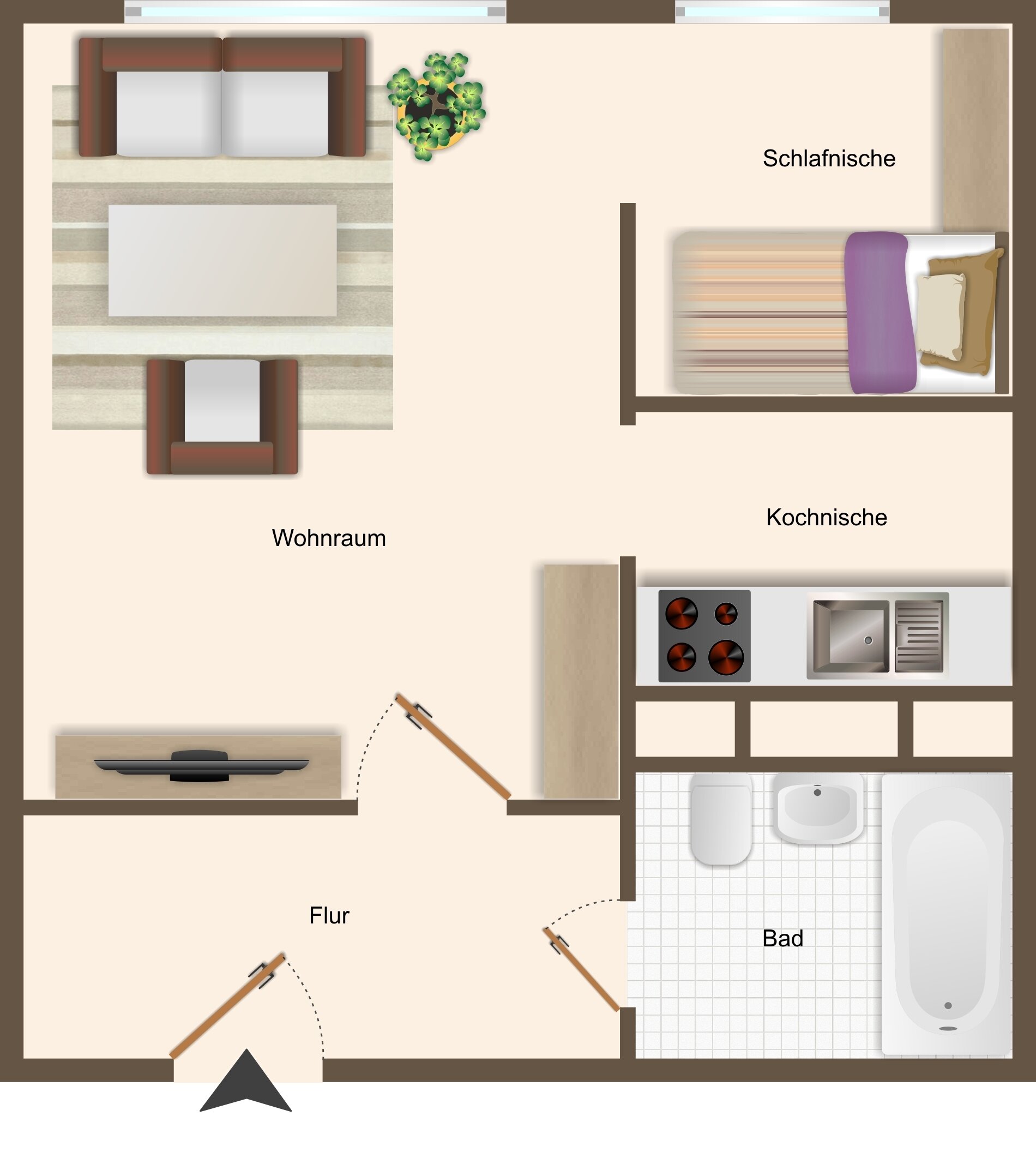 Studio zur Miete 170 € 1 Zimmer 32 m²<br/>Wohnfläche 9.<br/>Geschoss Straße Usti Nad Labem 29 Kappel 823 Chemnitz 09119