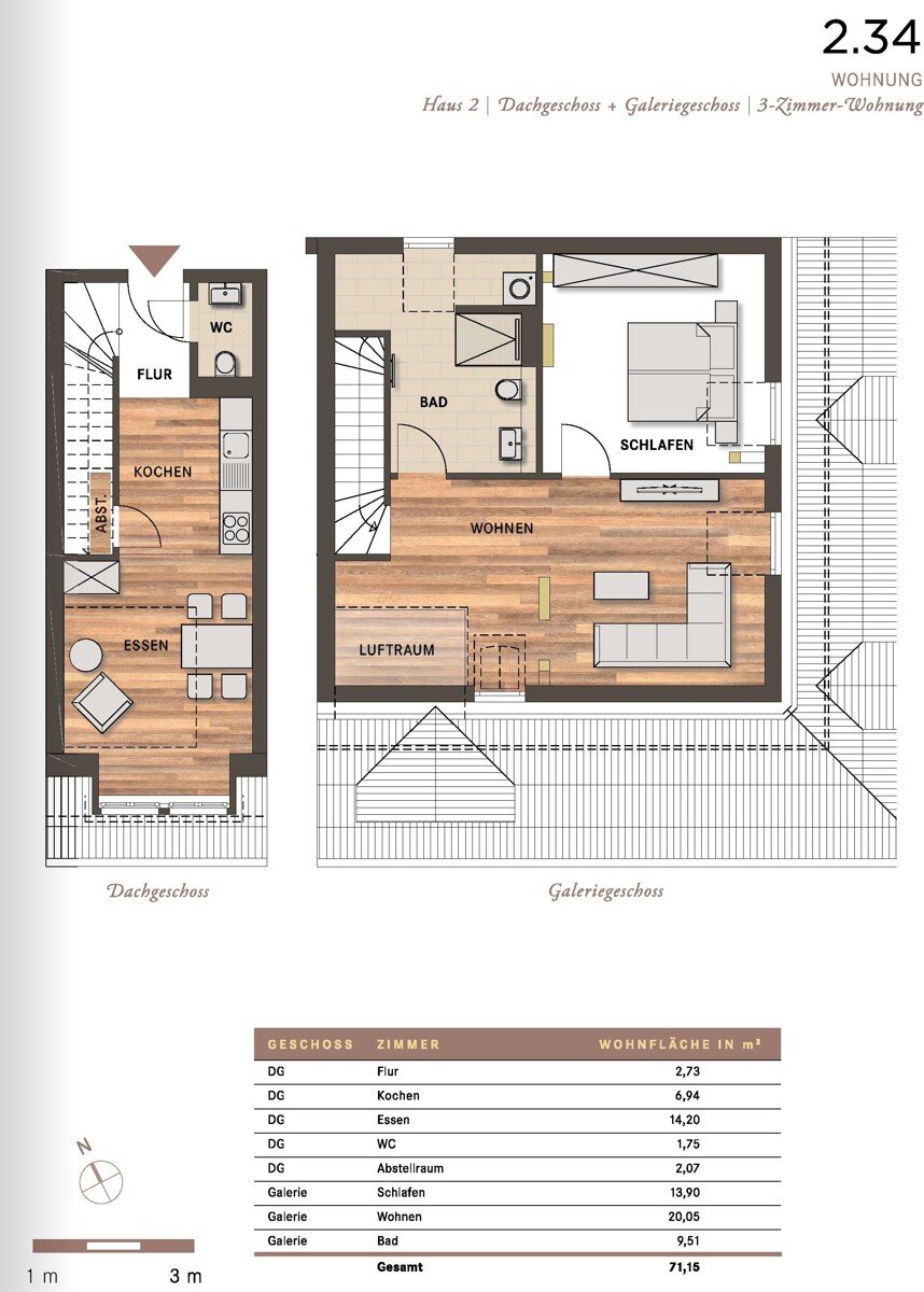 Wohnung zur Miete 895 € 3 Zimmer 71,2 m²<br/>Wohnfläche EG<br/>Geschoss 01.02.2025<br/>Verfügbarkeit Hubenloch Villingen-Schwenningen 78048