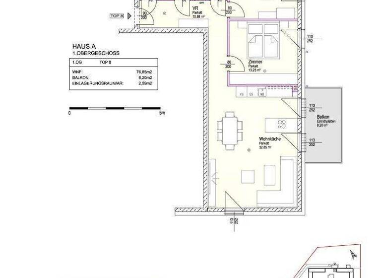 Wohnung zur Miete - Erstbezug 961 € 3 Zimmer 76,9 m² 1. Geschoss Kabanenweg Neulengbach 3040