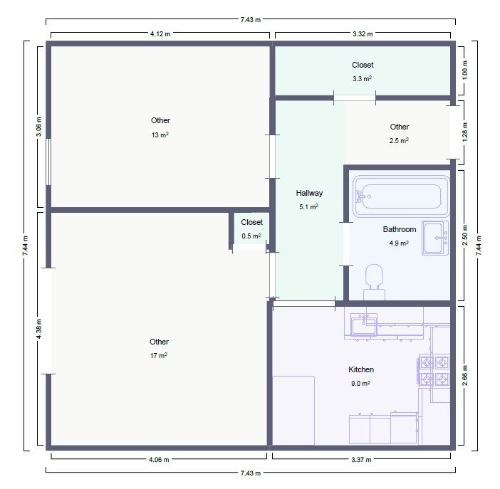 Wohnung zur Miete 350 € 2 Zimmer 52 m²<br/>Wohnfläche 3.<br/>Geschoss Alte Thalheimer Str. 6 Meinersdorf Burkhardtsdorf / Meinersdorf 09235