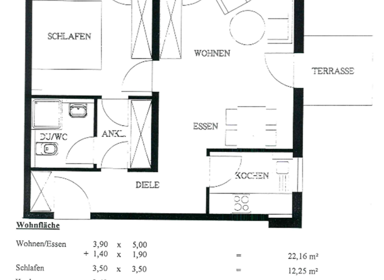 Wohnung zum Kauf 219.000 € 2 Zimmer 54,6 m² Laupheim 88471