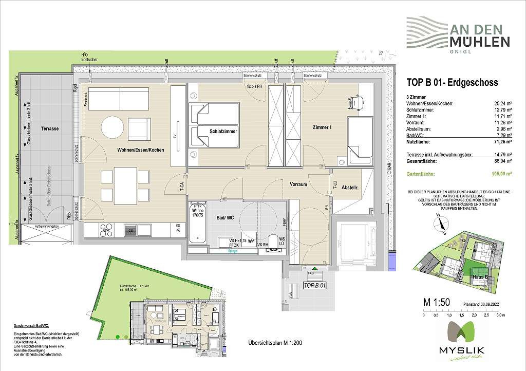 Wohnung zur Miete 1.475 € 3 Zimmer 71,3 m²<br/>Wohnfläche Gnigl Salzburg 5020