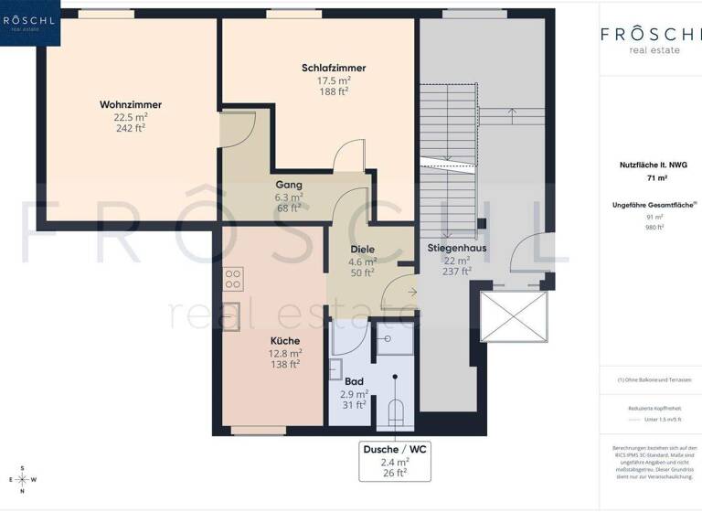 Wohnung zum Kauf 369.460 € 2 Zimmer 71,1 m² Hall in Tirol 6060