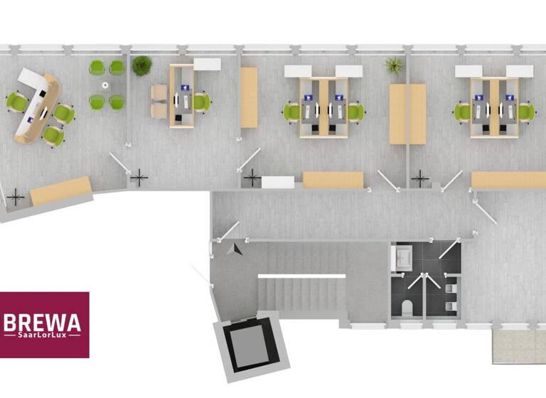 Bürofläche zur Miete provisionsfrei 1.600 € 4 Zimmer 86,5 m² Bürofläche St Johann Saarbrücken 66111