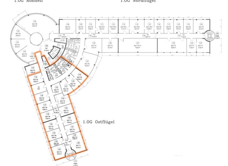 Bürofläche zur Miete 5.202 € 19 Zimmer 510 m² Bürofläche Schönefeld-Abtnaundorf Leipzig 04347