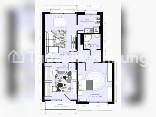 Wohnung zur Miete Tauschwohnung 600 € 3 Zimmer 66 m² 1. Geschoss Buchforst Köln 51065