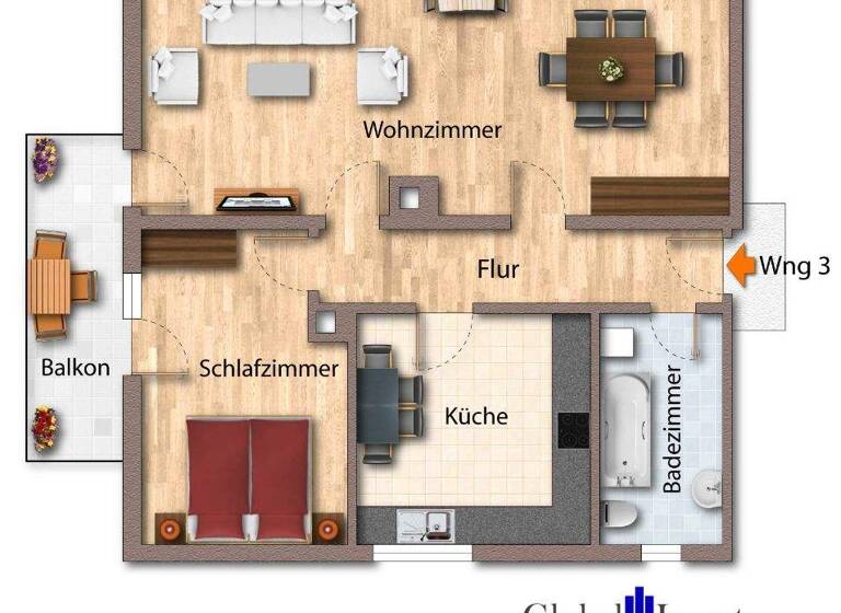 Wohnung zum Kauf 259.000 € 2,5 Zimmer 75,1 m² Ziegelhausen Heidelberg / Ziegelhausen 69118