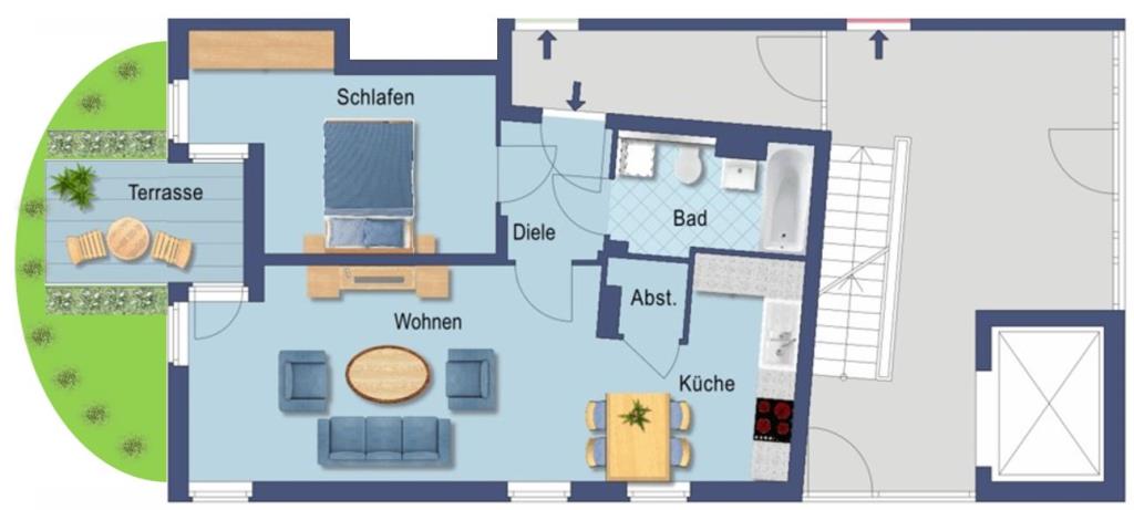 Wohnung zum Kauf provisionsfrei 276.000 € 2 Zimmer 55,9 m²<br/>Wohnfläche EG<br/>Geschoss Grünauer Straße 121 Köpenick Berlin 12557