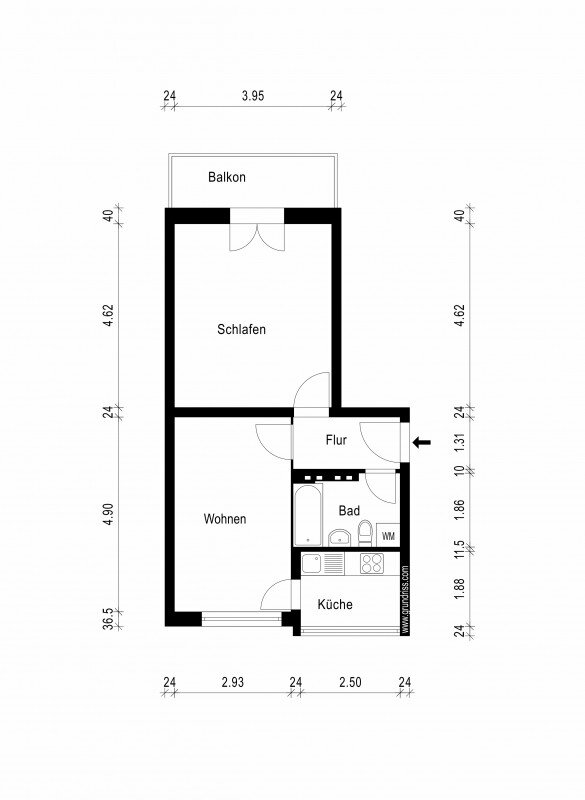 Wohnung zur Miete 312 € 2 Zimmer 48 m²<br/>Wohnfläche 2.<br/>Geschoss 15.01.2025<br/>Verfügbarkeit Berliner Chaussee 35 Dessauer Straße Magdeburg 39114