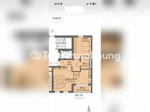 Wohnung zur Miete Tauschwohnung 870 € 2 Zimmer 60 m² 1. Geschoss Kirchsteigfeld Potsdam 14480