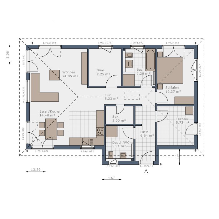 Bungalow zum Kauf provisionsfrei 497.200 € 3 Zimmer 100 m²<br/>Wohnfläche 418 m²<br/>Grundstück Münsingen Münsingen 72525