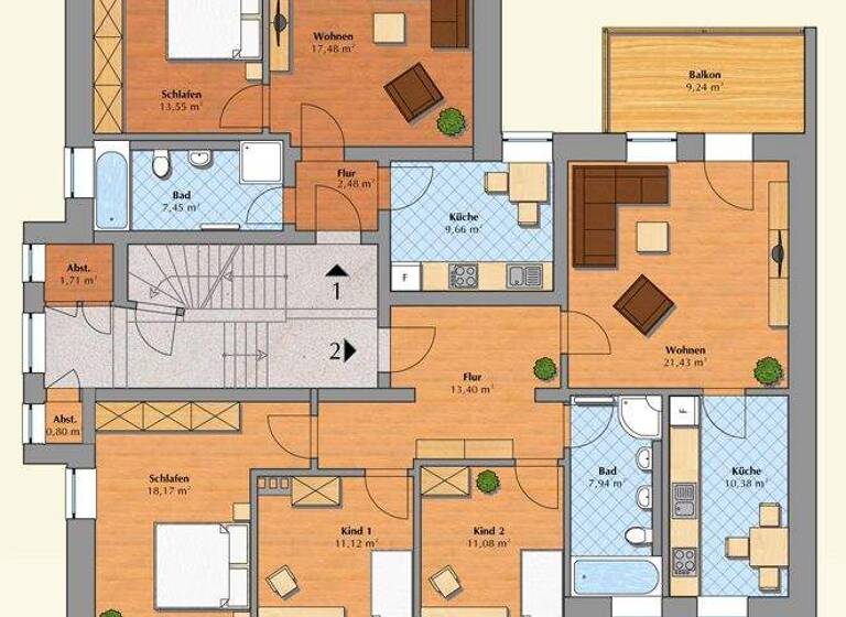 Wohnung zum Kauf 279.500 € 4 Zimmer 98,1 m² EG Franz-Schubert-Straße 4 Heidenau 01809