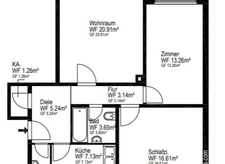 Wohnung zum Kauf 450.000 € 3 Zimmer 75 m² 2. Geschoss Unterhaching 82008