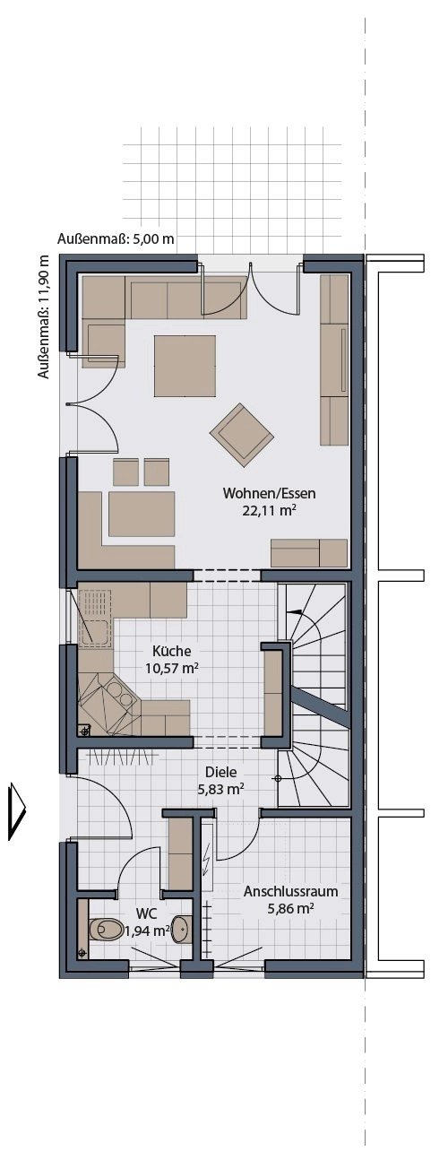 Doppelhaushälfte zum Kauf provisionsfrei 484.088 € 5 Zimmer 92 m²<br/>Wohnfläche 454 m²<br/>Grundstück Oberndorf Kuppenheim 76456