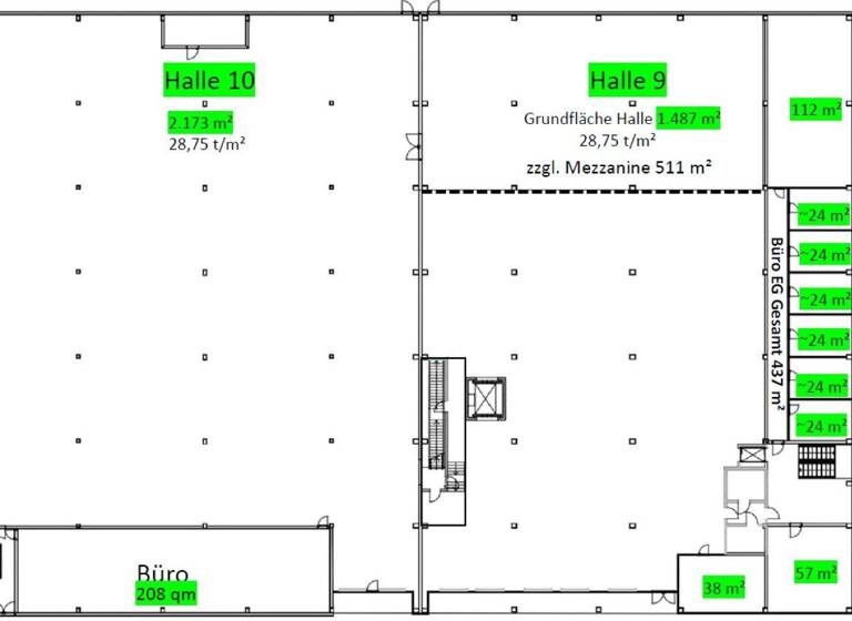 Lagerhalle zur Miete 6,10 € 3.660 m² Lagerfläche teilbar ab 3.660 m² Bismarck Gelsenkirchen 45889
