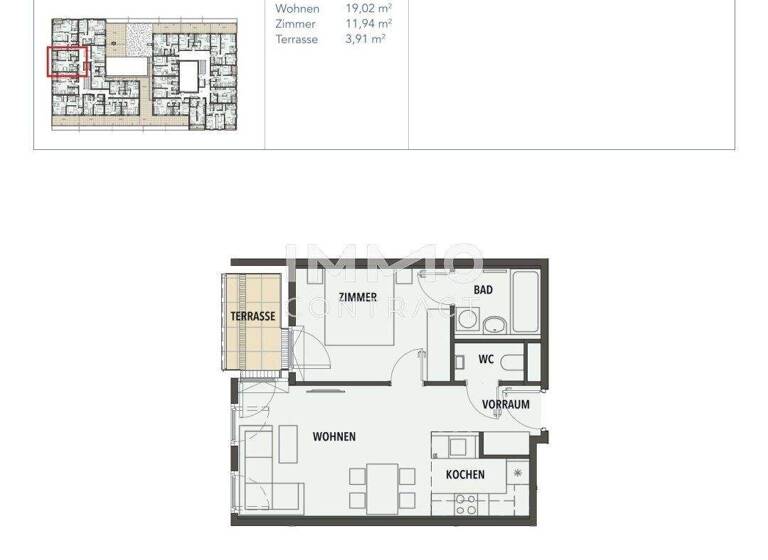Wohnung zum Kauf - Erstbezug provisionsfrei 257.000 € 2 Zimmer 43,8 m² frei ab sofort Wien 1210