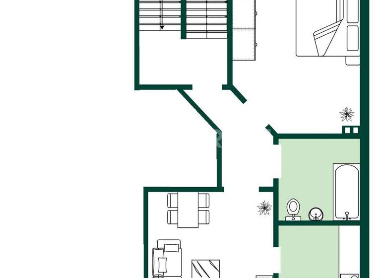 Wohnung zur Miete 325 € 2 Zimmer 50 m² 1. Geschoss frei ab sofort Frankenhausen Crimmitschau 08451