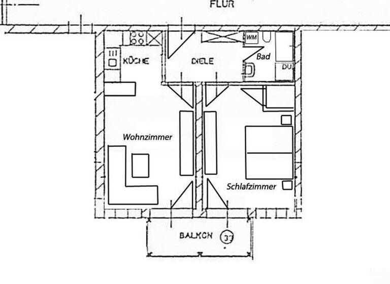 Wohnung zur Miete 588 € 2 Zimmer 49 m² 1. Geschoss Langewiesen 98603