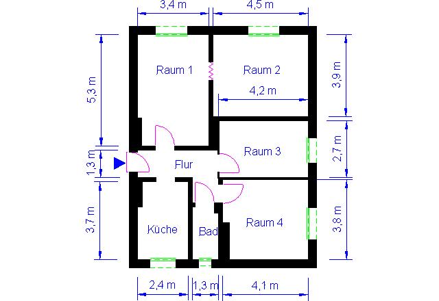 Wohnung zur Miete 565 € 4 Zimmer 80,7 m²<br/>Wohnfläche 3.<br/>Geschoss Walbecker Str. 53 Beimssiedlung Magdeburg 39110