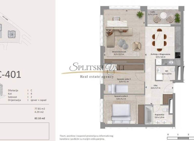 Wohnung zum Kauf 7.650 € 3 Zimmer 82 m² 3. Geschoss Split