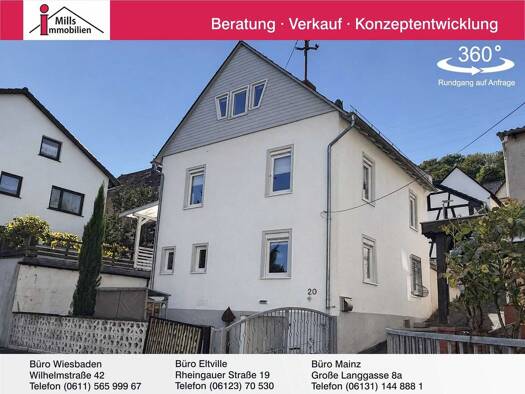 Einfamilienhaus zum Kauf 348.000 € 4,5 Zimmer 120 m² 157 m² Grundstück Martinsthal Eltville am Rhein 65344