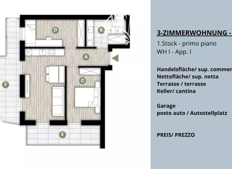 Studio zum Kauf 780.000 € 3 Zimmer 90 m² Bozen 39100