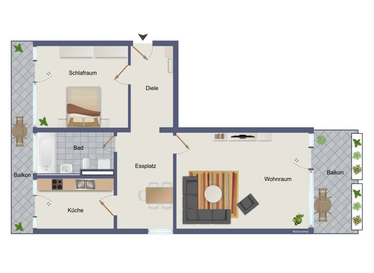 Wohnung zum Kauf 199.000 € 2,5 Zimmer 78 m²<br/>Wohnfläche 1.<br/>Geschoss Wolfartsweier Karlsruhe 76228