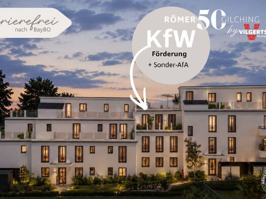 Wohnung zum Kauf - Erstbezug provisionsfrei 529.000 € 2 Zimmer 63,5 m² 2. Geschoss Römerstraße 50 Gilching Gilching 82205