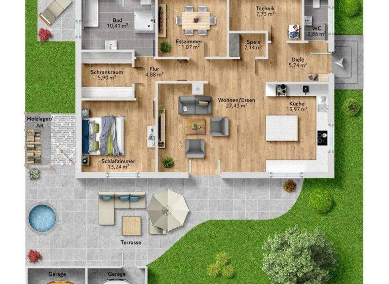 Bungalow zum Kauf 740.000 € 3 Zimmer 119 m² 688 m² Grundstück Albaching 83544