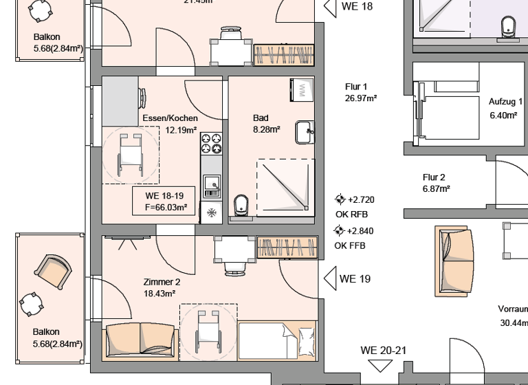 Wohnung zur Miete - Erstbezug 1.004 € 3 Zimmer 66 m² 1. Geschoss frei ab sofort Untere Haardtstraße 57 Eppenbrunn 66957