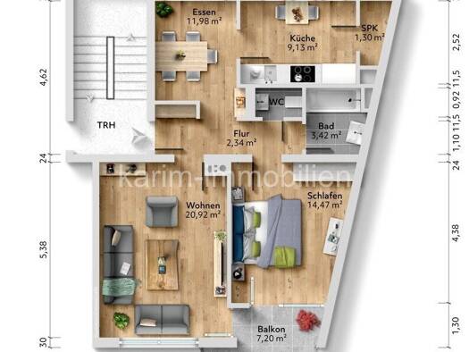 Wohnung zum Kauf 269.000 € 2,5 Zimmer 71 m² 2. Geschoss Emmendingen 79312