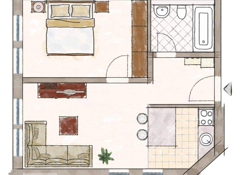 Wohnung zum Kauf als Kapitalanlage geeignet 124.999 € 2 Zimmer 43,2 m² Hemhofen 91334