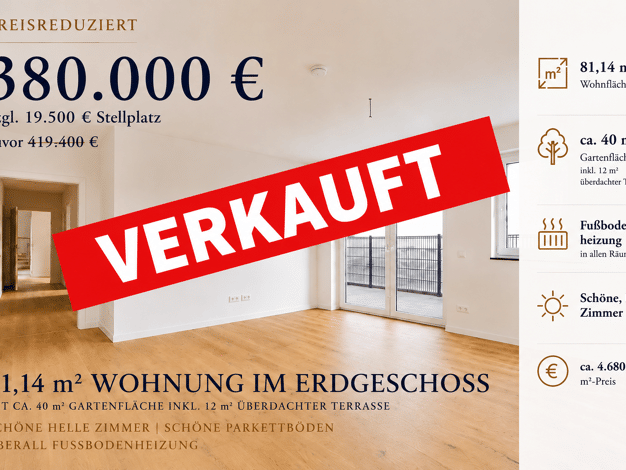 Terrassenwohnung zum Kauf - Erstbezug provisionsfrei 380.000 € 3 Zimmer 81,1 m² frei ab sofort Flurstraße 82 Nordstadt Fürth 90765