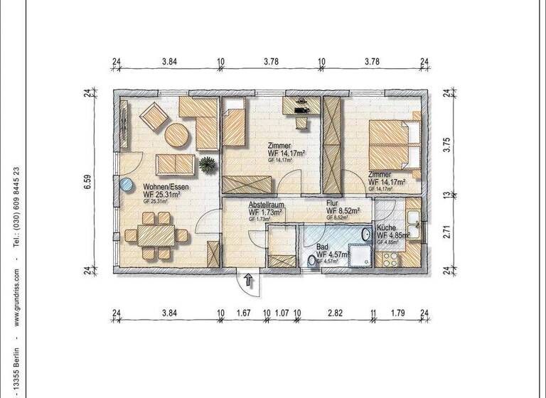 Bungalow zum Kauf 175.000 € 3 Zimmer 73 m² 382 m² Grundstück Zinnowitz 17454