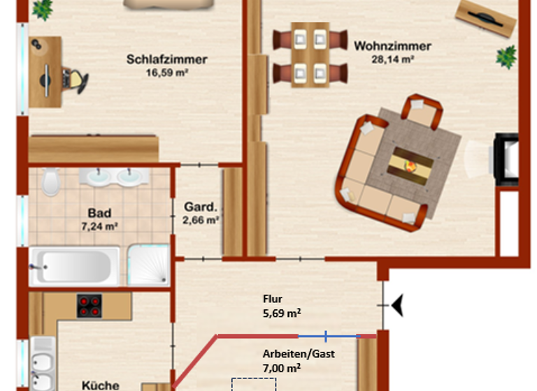 Wohnung zum Kauf 349.000 € 3 Zimmer 82 m²<br/>Wohnfläche Dachgeschoss, 2.<br/>Geschoss ab sofort<br/>Verfügbarkeit Rathsberg Marloffstein 91080