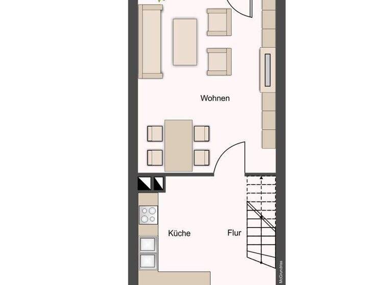 Reihenmittelhaus zum Kauf 315.000 € 4 Zimmer 64 m² 112 m² Grundstück Bramfeld Hamburg Bramfeld 22175