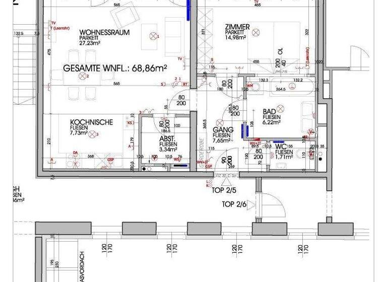 Wohnung zur Miete 532 € 2 Zimmer 68,9 m² Pinggau 8243