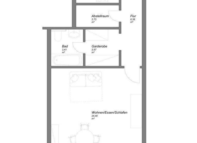 Wohnung zur Miete 835 € 1,5 Zimmer 45,8 m² EG Salzburg 5020
